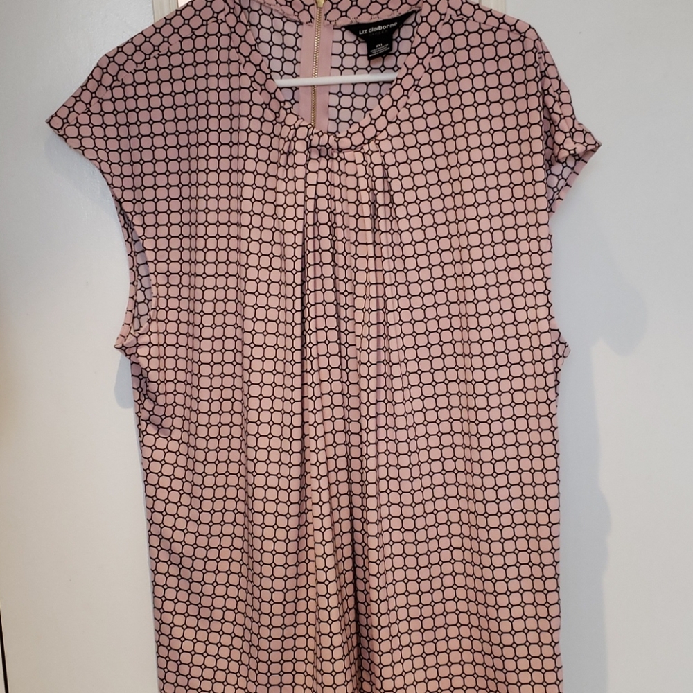 Liz Claiborne cap sleeve twist neck tee 2X